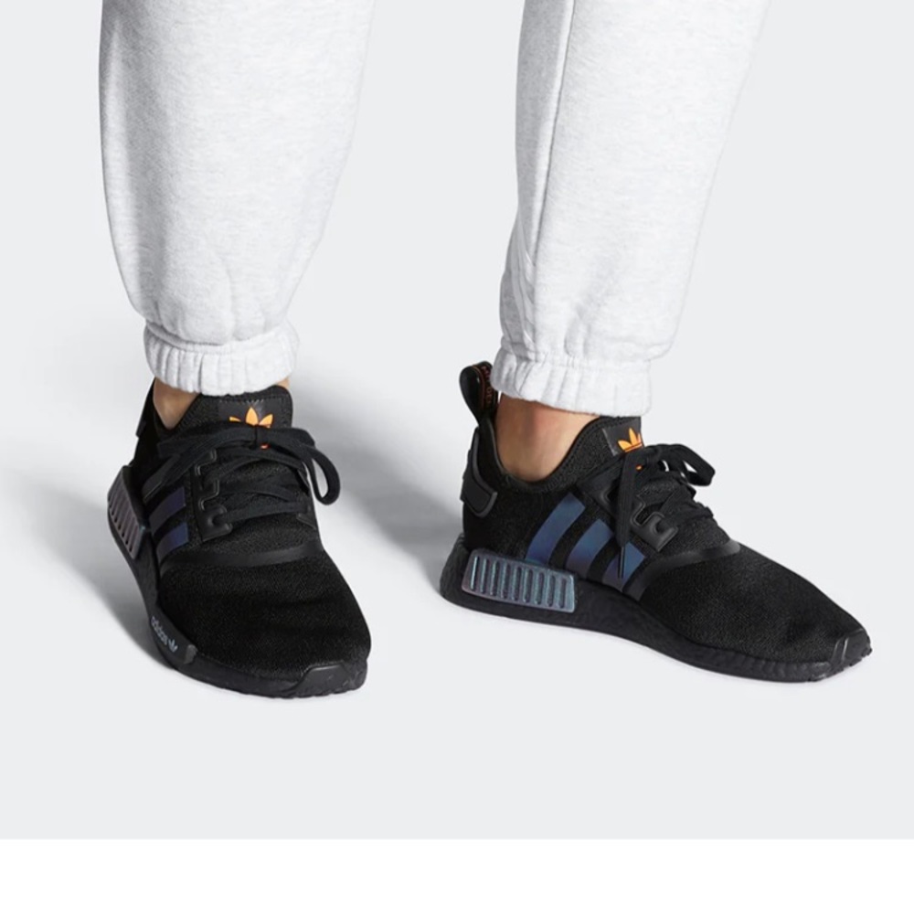 Adidas NMD R1 Reflective Xeno Men's Size 6 Black Running Shoes Sneakers